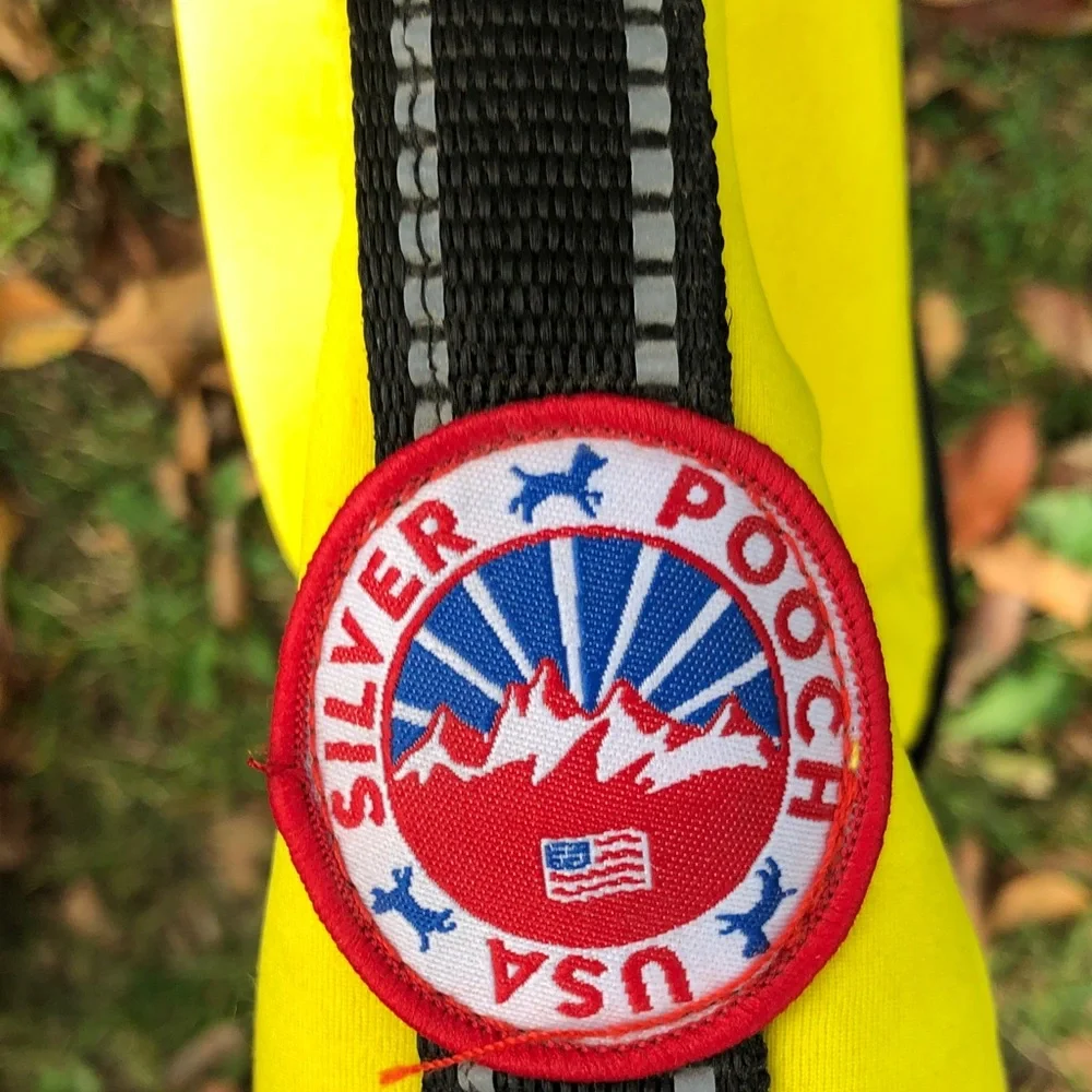 Silver pooch Yellow Life Jacket with Black Accents